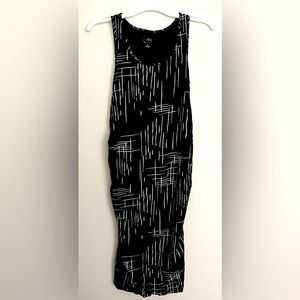 XS Bodycon Tank Maternity Dress by Ingrid & Isabel. EUC. Black & White.